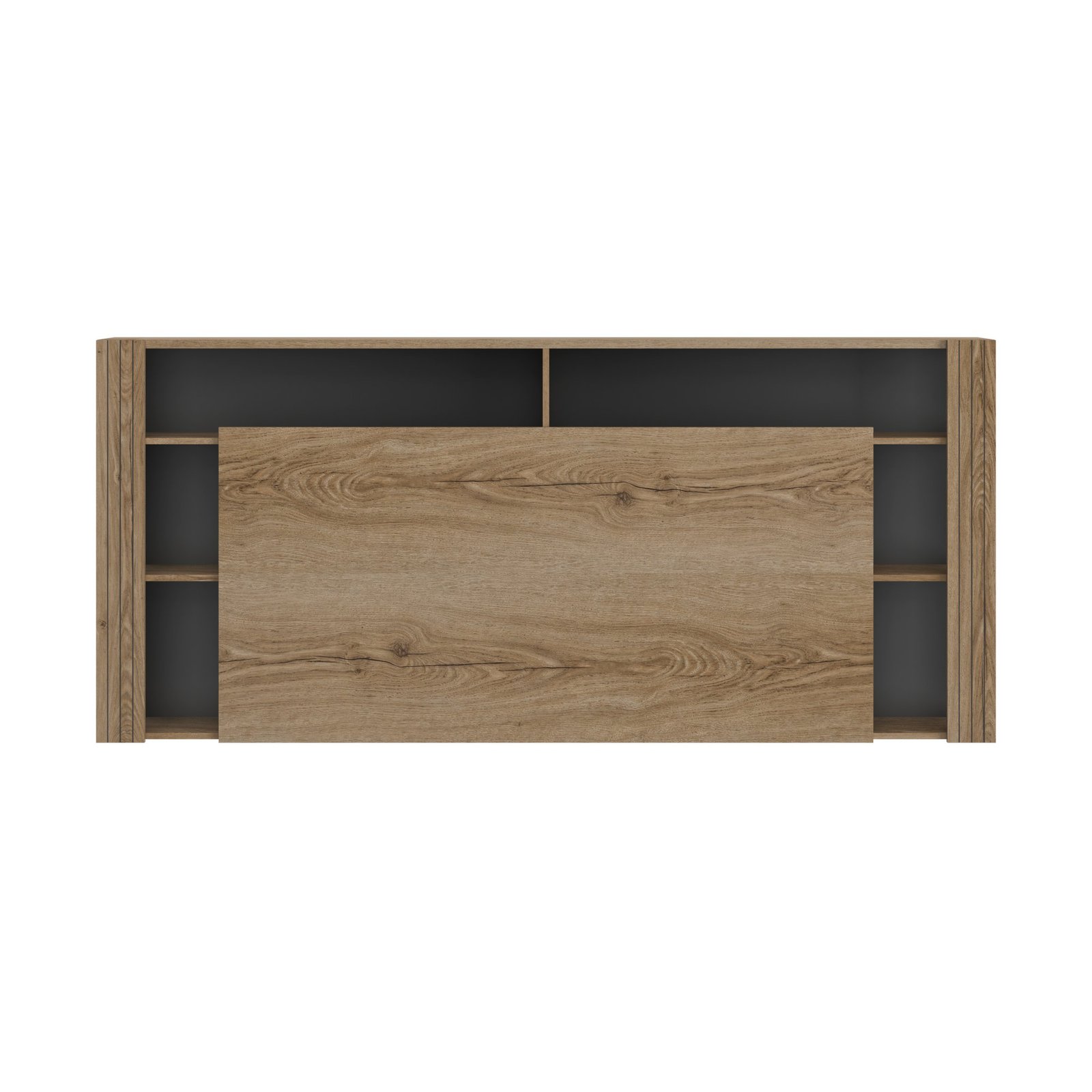 BettKopf gemütlichen bett L. 140 oder 160 Braun ENZO Eiche Helvezia ENZO PS-KOPF-BETT COSY TABL