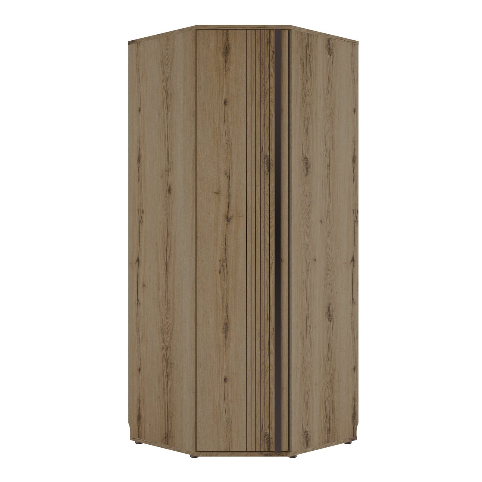 Dressing d'angle 1 porte Marron ENZO Chêne Helvezia