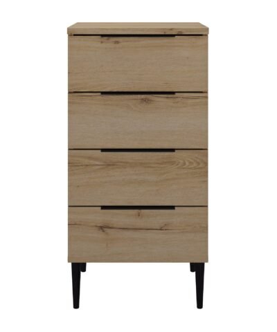 Chiffonnier 4 tiroirs Marron LUCIAN Chêne Helvezia