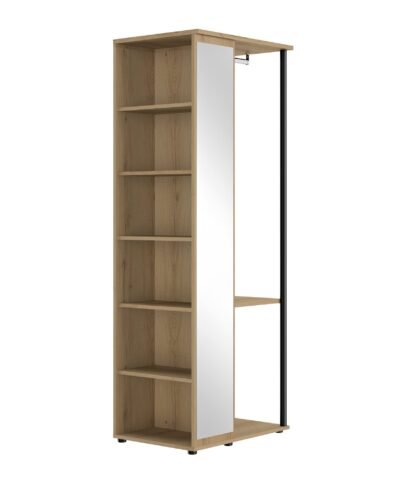 Alternative view of Rangement portant miroir Marron LUCIAN Chêne Helvezia LUCIAN RGT PORT.MIR.MIROIR