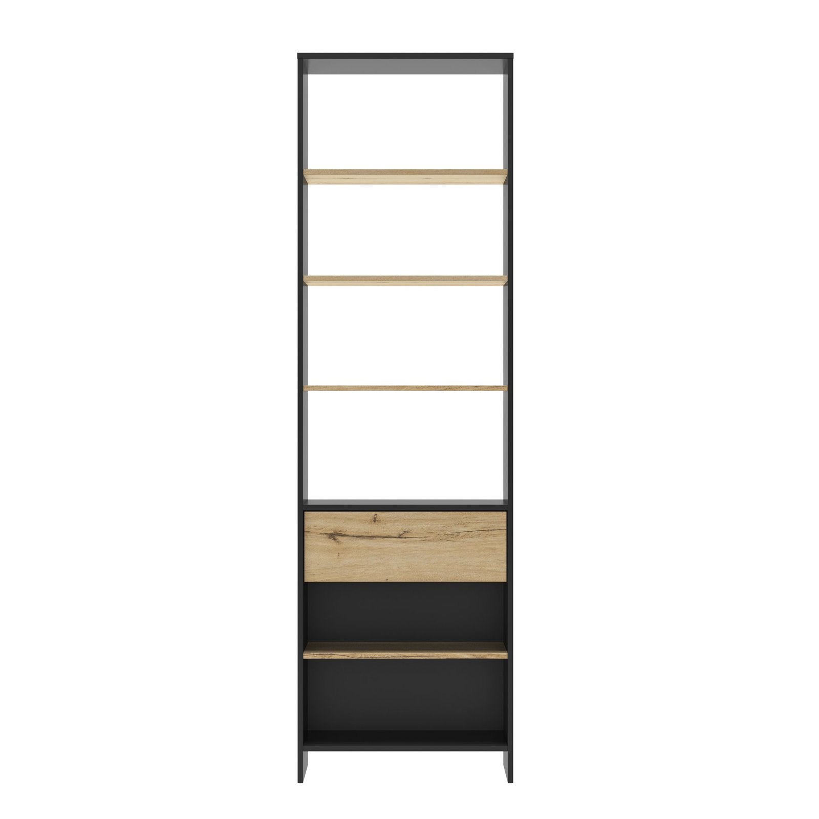 Begehbarer kleider – Kleiderschrank mit 1 schublade Braun MIMIZAN Eiche Helvezia – Bild 4