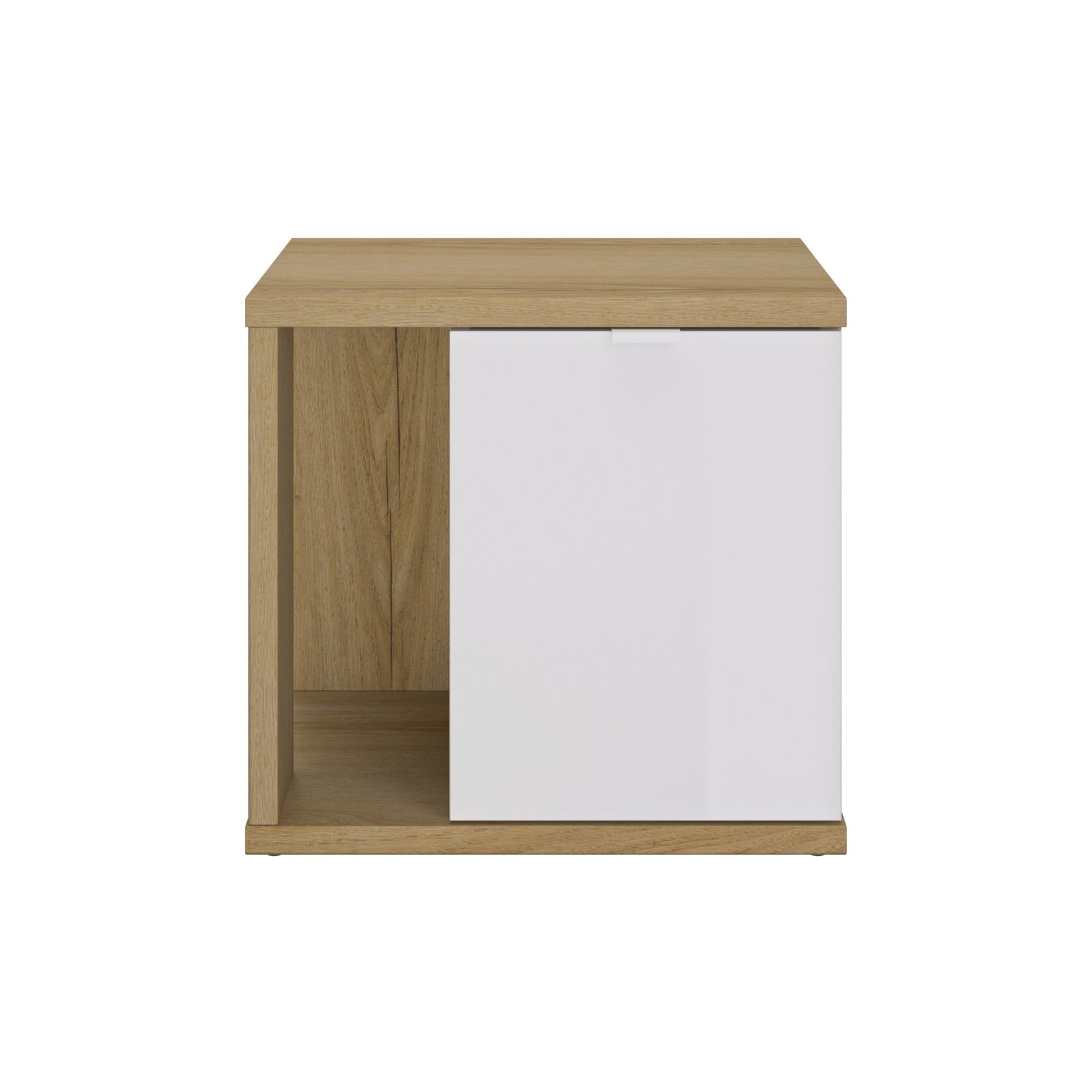 Nachttisch mit 1 tür OTELLO Weiß hochglanz