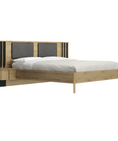 Alternative view of Bett nachttische verkleidung Beige RIVOLI artisan Eiche 180X200