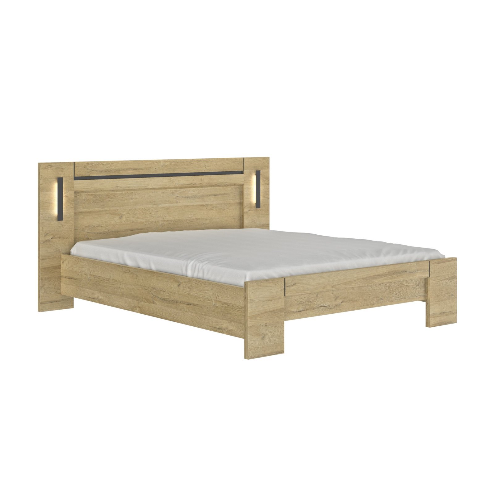 Bett, Beige, SOFIA gold-Eiche SOFIA BETT 200 V1 – Bild 2