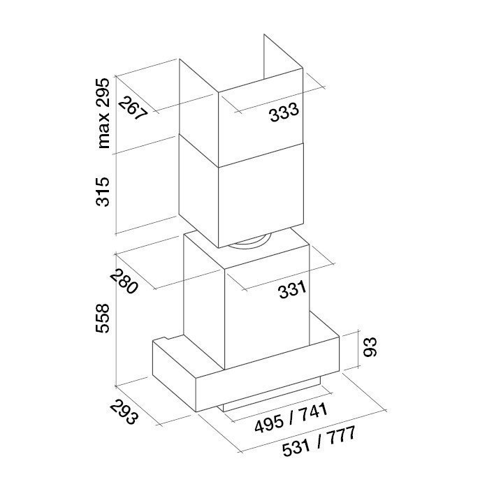 Hotte de ventilation INCASSO NRS 70 FALMEC