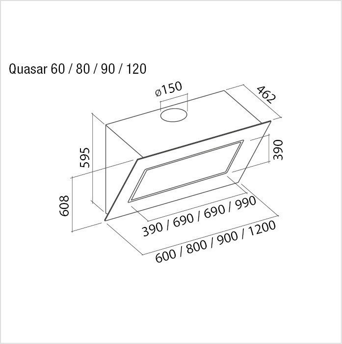 Hotte de ventilation QUASAR 120 N FALMEC