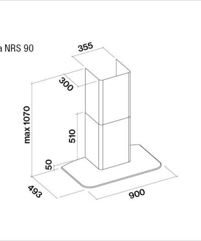 Hotte de ventilation VELA NRS 90 W FALMEC