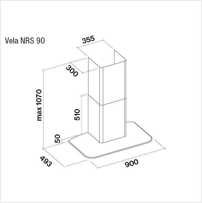 Hotte de ventilation VELA NRS 90 W FALMEC