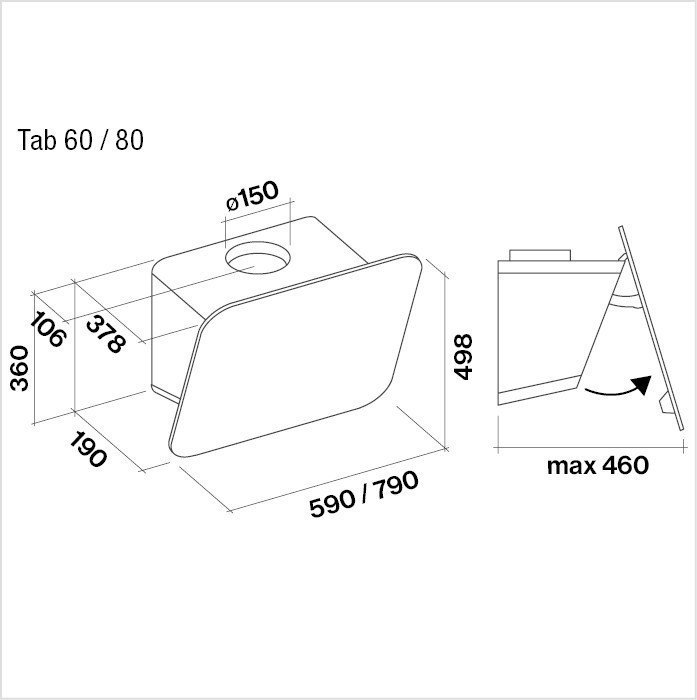 Hotte de ventilation TAB 60 FASTEEL FALMEC