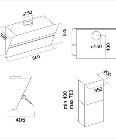 Hotte de ventilation FLIPPER 85 W FALMEC