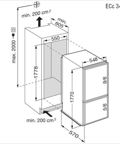 ECC-3456-21 LIEBHERR Combiné réfrigérateur-congélateur