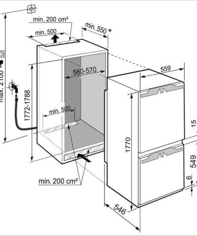 ICBDI-5182-20 LIEBHERR Combiné réfrigérateur-congélateur