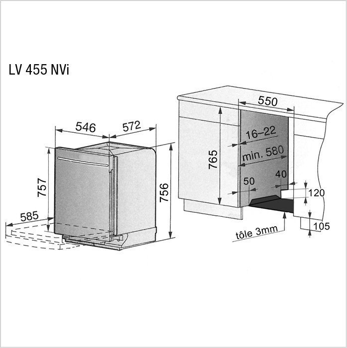 FORS Lave-vaisselle SMS 55 cm LV-455NVI 41093