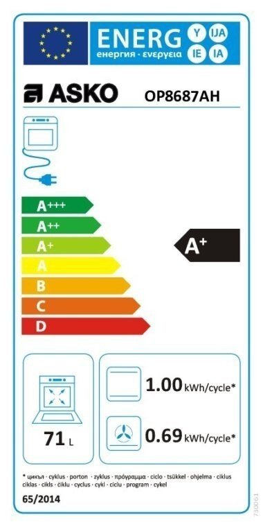 ASKO Four à pyrolyse 60 cm OP8687AH-1