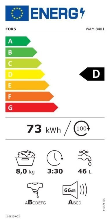 FORS Lave-linge WAM-8401 LHD
