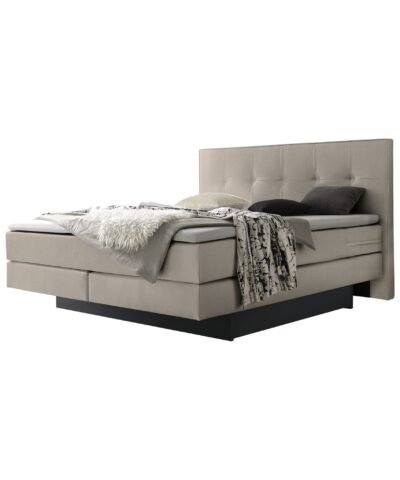 Lit boxspring incl. espace de rangement Miami Hasena 140x200 cm Beige / Anthracite