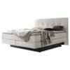 Lit boxspring incl. espace de rangement Miami Hasena 160x200 cm Blanc / Anthracite