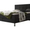 Lit boxspring Fleur Hasena 140x200 cm Gris/Argenté / Anthracite