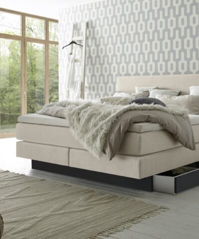 Alternative view of Lit boxspring incl. espace de rangement Denver Hasena 180x200 cm Beige / Anthracite