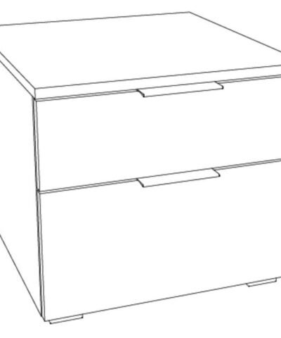 Alternative view of Table de nuit Twia Hasena Blanc / Anthracite