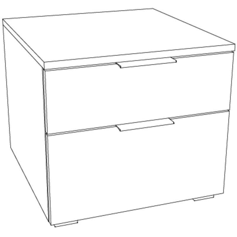 Nachttisch Twia Hasena Weiß / Anthrazit – Bild 2