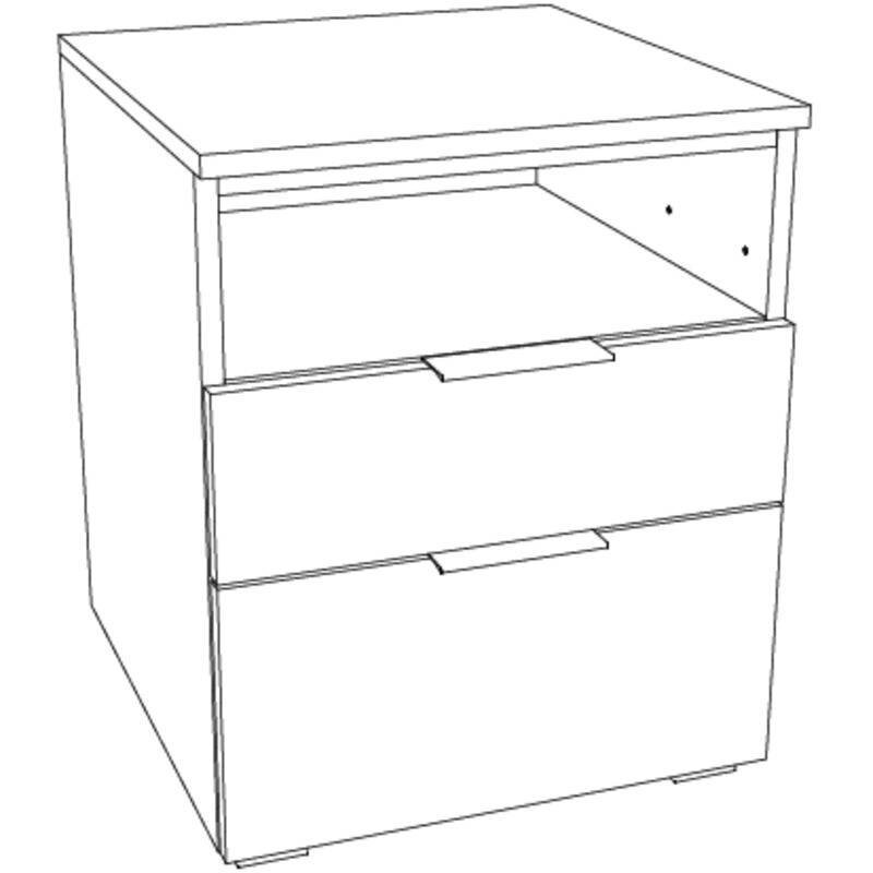 Table de nuit Dowe Hasena Blanc / Anthracite – Image 2