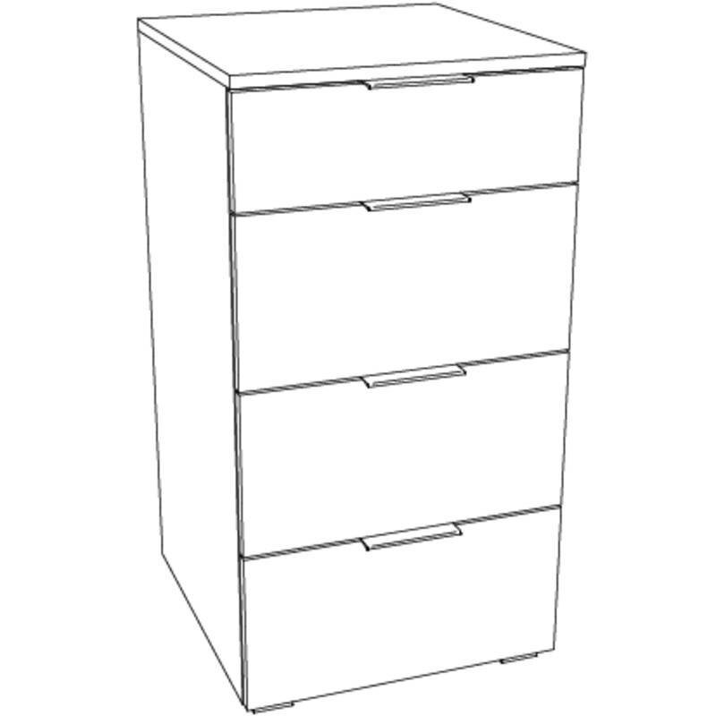 Commode Quatro Hasena Blanc / Anthracite_4