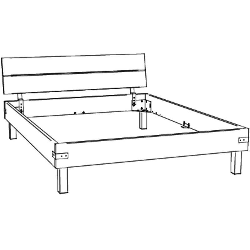 Bett Duno Hasena 140x200 cm Grau/Silber – Bild 3