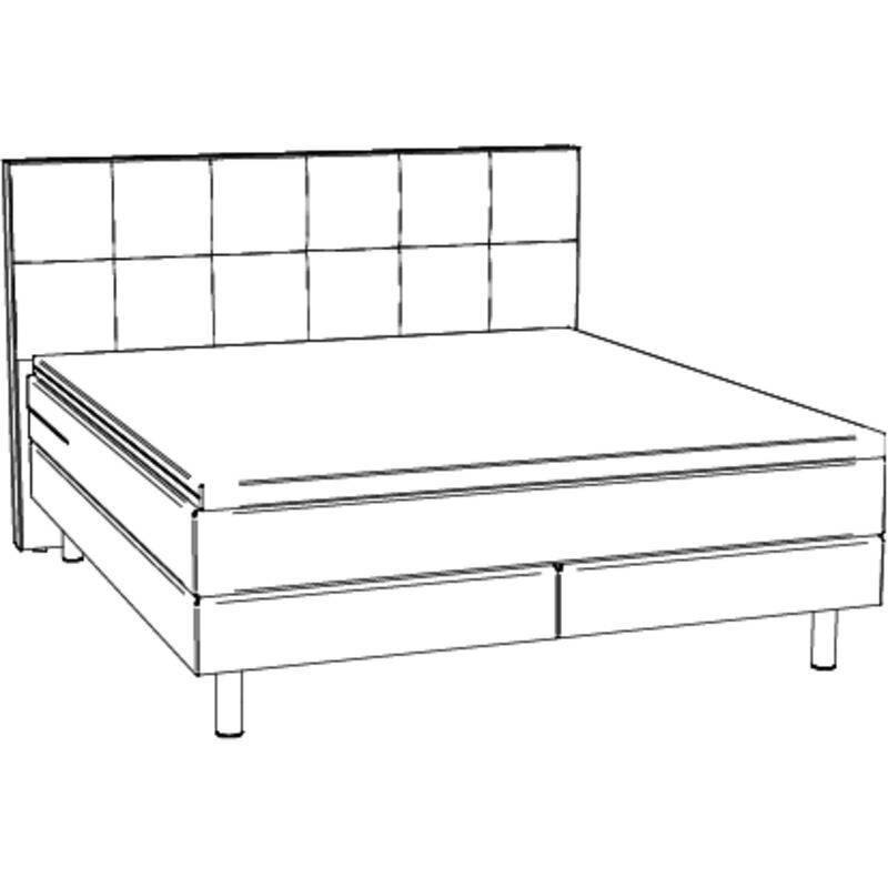 Boxspring bett Blume Hasena 140x200 cm Grau/Silber – Bild 3