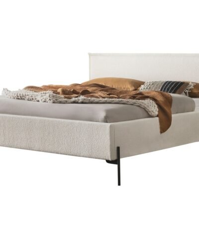 Lit Nora Hasena 180x200 cm Anthracite / Blanc