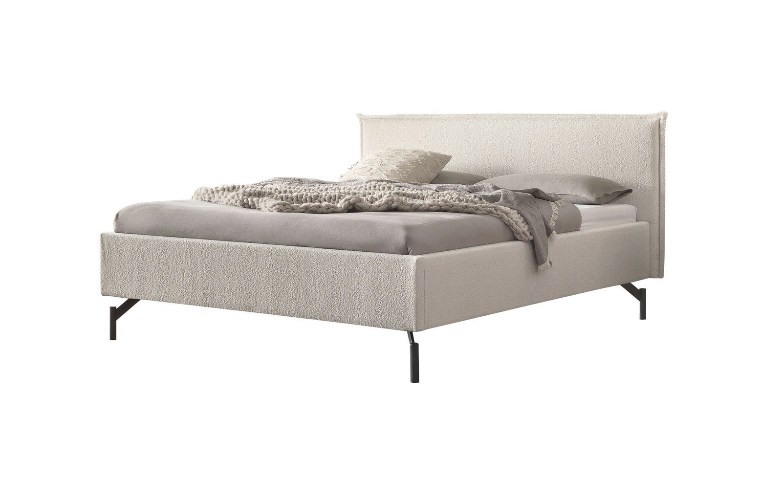 Bett Marla Hasena 140x200 cm Anthrazit / Weiß