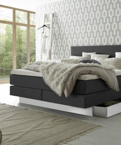 Alternative view of Lit boxspring incl. espace de rangement Denver Hasena 180x200 cm Anthracite / Blanc