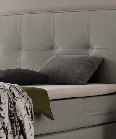 Lit boxspring incl. espace de rangement Miami Hasena 140x200 cm Gris / Blanc – Image 3
