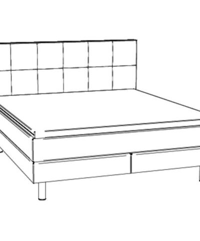 Boxspring bett Blume Hasena 160x200 cm, Grau/Silber / Weiß – Bild 3