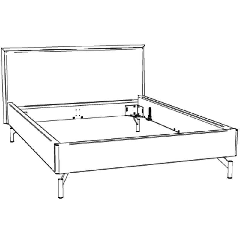 Bett Marla Hasena 140x200 cm Anthrazit / Weiß – Bild 3