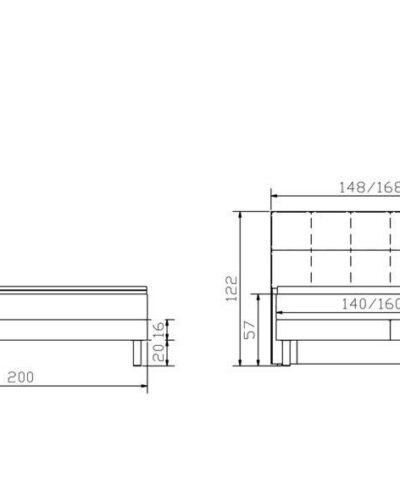 Boxspring bett Blume Hasena 160x200 cm, Grau/Silber / Weiß – Bild 4