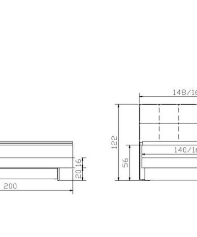 Lit boxspring incl. espace de rangement Miami Hasena 140x200 cm Gris / Blanc – Image 5