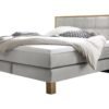 Boxspring bett Cottage Hasena 140x200 cm Grau / Braun