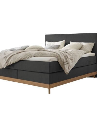 Lit boxspring Scandia Hasena 160x200 cm Anthracite / Brun