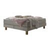 Boxspring bett Isoba Hasena 140x200 cm Grau / Braun