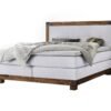 Boxspring bett Chicago Hasena 140x200 cm, Weiß / Braun