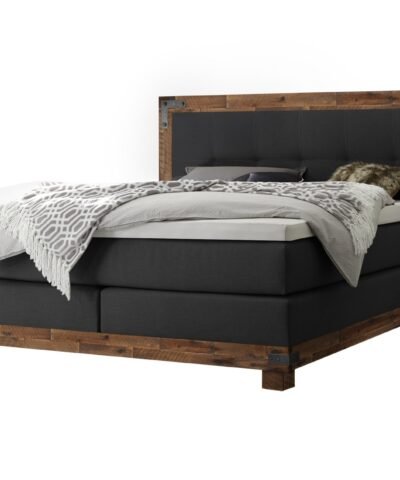 Lit boxspring Chicago Hasena 140x200 cm Anthracite / Brun
