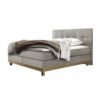 Lit boxspring Bella Hasena 140x200 cm Gris / Brun