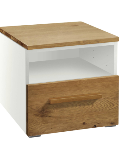 Table de nuit Onia Hasena Blanc / Brun