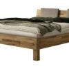 Bett Piemonte Hasena Buche herz rot massiv aus holz 335-Pepe grey 160x200 cm Grau / Braun