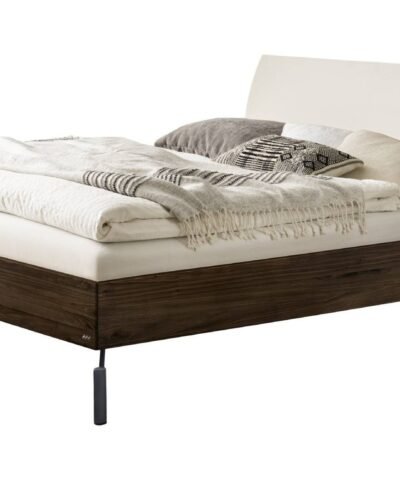 Lit Parete Hasena Noyer massif 323-Kul white 160x200 cm Anthracite / Blanc / Brun