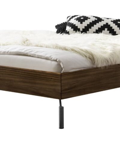 Lit Nicolo Hasena Noyer massif 90x200 cm Anthracite / Brun