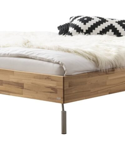 Bett Nicolo Hasena Buche, herzen, rot, holz, massiv 120x200 cm Grau / Braun