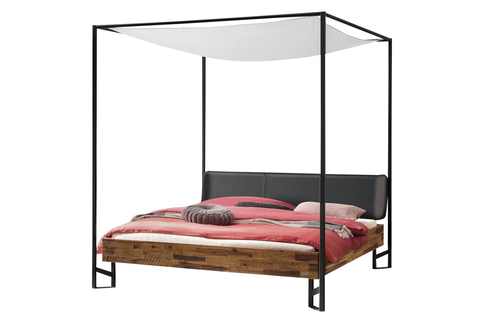 Bett Bogina Hasena 180x200 cm Anthrazit / Grau / Braun