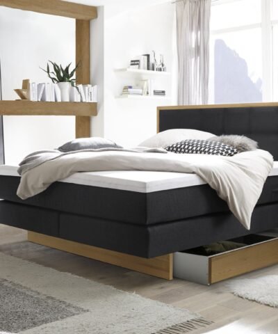 Alternative view of Lit boxspring incl. espace de rangement Ottawa Hasena 160x200 cm Anthracite / Brun
